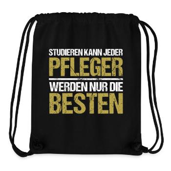 Tout le monde peut étudier - Édition Pfleger - Sac à cordon recyclé Stanley/Stella - noir - Devant