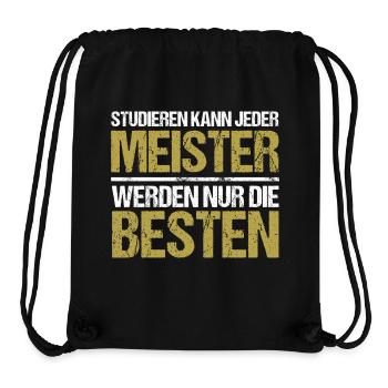 Tout le monde peut étudier - Meister Edition - Sac à cordon recyclé Stanley/Stella - noir - Devant