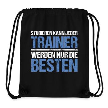 Tout le monde peut étudier - Trainer Edition - Sac à cordon recyclé Stanley/Stella - noir - Devant