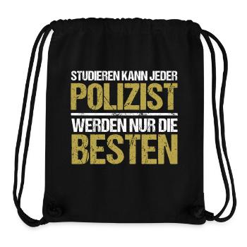 Studieren kann jeder - Polizist Edition - Stanley/Stella recycelter Gym Bag - Schwarz - Vorne
