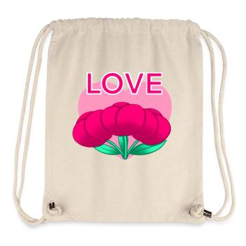 LOVE - Stanley/Stella Recycled Gym Bag - natural - Front