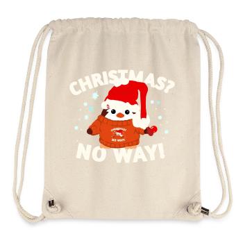 Funny Christmas Penguin - Stanley/Stella Recycled Gym Bag - natural - Front