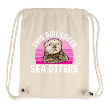 Loutre de mer - Sac à cordon recyclé Stanley/Stella - blanc naturel - Devant