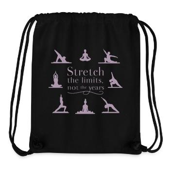Stretch Boundaries, Not Years: Yoga Inspiration - Stanley/Stella Recycled Gym Bag - black - Front