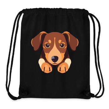 Hund Welpe süß Dackel - Stanley/Stella recycelter Gym Bag - Schwarz - Vorne