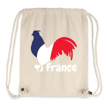 French rooster blue white red - Stanley/Stella Recycled Gym Bag - natural - Front