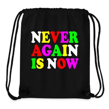 Never again is now - Stanley/Stella recycelter Gym Bag - Schwarz - Vorne