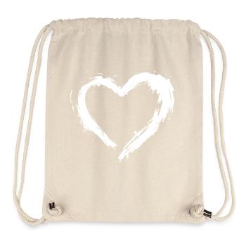 Herz Symbol - Stanley/Stella recycelter Gym Bag - Naturweiß - Vorne