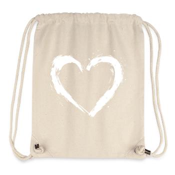 Herz Symbol - Stanley/Stella recycelter Gym Bag - Naturweiß - Vorne