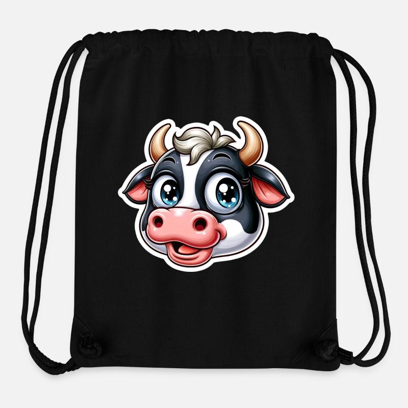 Kuh - Stanley/Stella recycelter Gym Bag - Schwarz