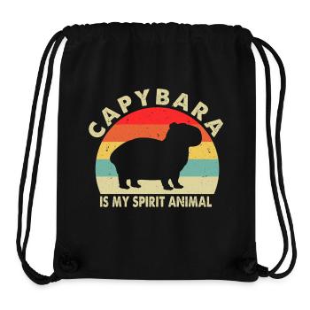 Capybara - Stanley/Stella recycelter Gym Bag - Schwarz - Vorne