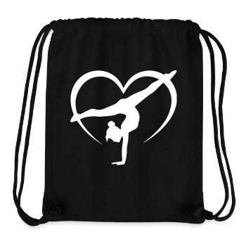 Turnerin Turnen Gymnastik Herz Liebe - Stanley/Stella recycelter Gym Bag - Schwarz - Vorne