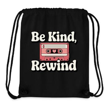 Sei freundlich, spule Kassette zurück - Stanley/Stella recycelter Gym Bag - Schwarz - Vorne