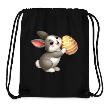 bunny rabbit easter - Stanley/Stella Recycled Gym Bag - black - Front