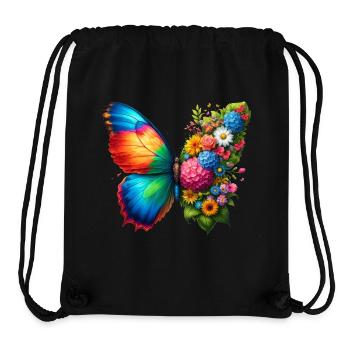 Bunter Schmetterling, von der Natur inspirierte Sommerstimmungen - Stanley/Stella recycelter Gym Bag - Schwarz - Vorne
