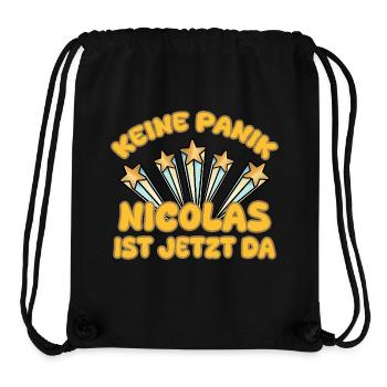 Geschenk für Nicolas - Stanley/Stella recycelter Gym Bag - Schwarz - Vorne