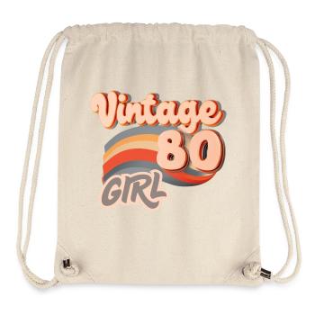 Vintage 80s Girl Birthday 80s Women - Stanley/Stella Recycled Gym Bag - natural - Front