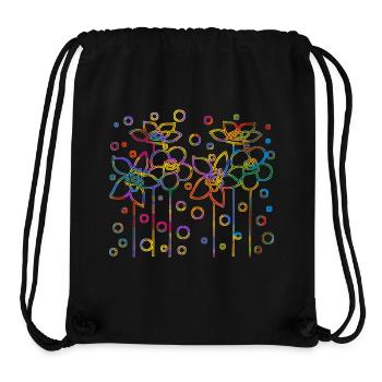 Blumen - Stanley/Stella recycelter Gym Bag - Schwarz - Vorne