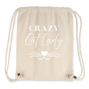 Funny Crazy Cat Lady Shirt for Cat Lovers - Stanley/Stella Recycled Gym Bag - natural - Front