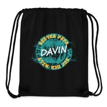 Papa Vater Vatertag Geburt Vorname Davin - Stanley/Stella recycelter Gym Bag - Schwarz - Vorne