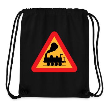 Train Warning Sign - Stanley/Stella Recycled Gym Bag - black - Front