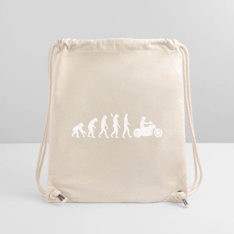 motorcycle evolution graphic Stanley/Stella Recycled Gym Bag