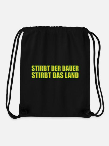 Stirbt der Bauer stirbt das Land - Stanley/Stella recycelter Gym Bag - Schwarz