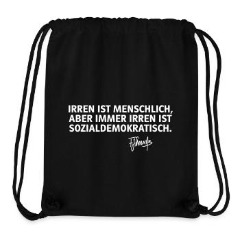 FJS - irren - Stanley/Stella recycelter Gym Bag - Schwarz - Vorne