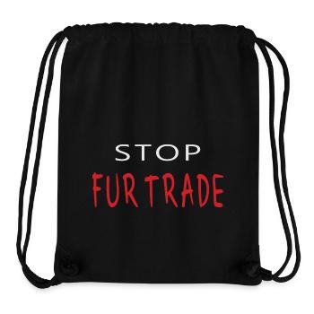 Stopp Pelzhandel - Tierschutz Anti Pelz Botschaft - Stanley/Stella recycelter Gym Bag - Schwarz - Vorne