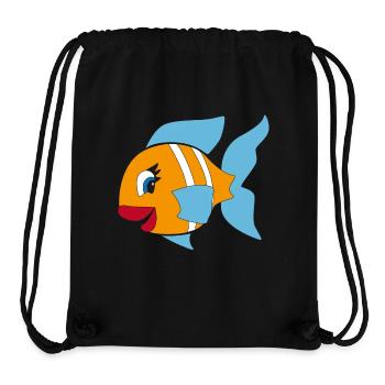 poisson - Sac à cordon recyclé Stanley/Stella - noir - Devant
