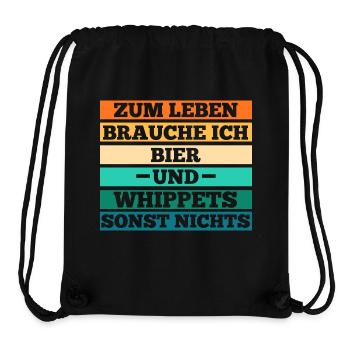 Hund Bier Whippet - Stanley/Stella recycelter Gym Bag - Schwarz - Vorne