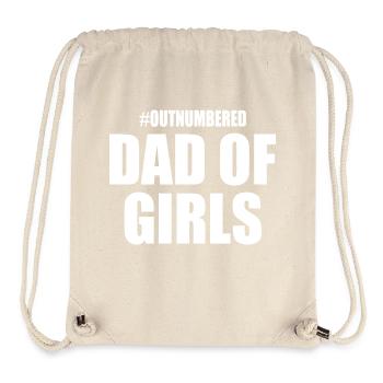 Dad of girls outnumbered - Sac à cordon recyclé Stanley/Stella - blanc naturel - Devant