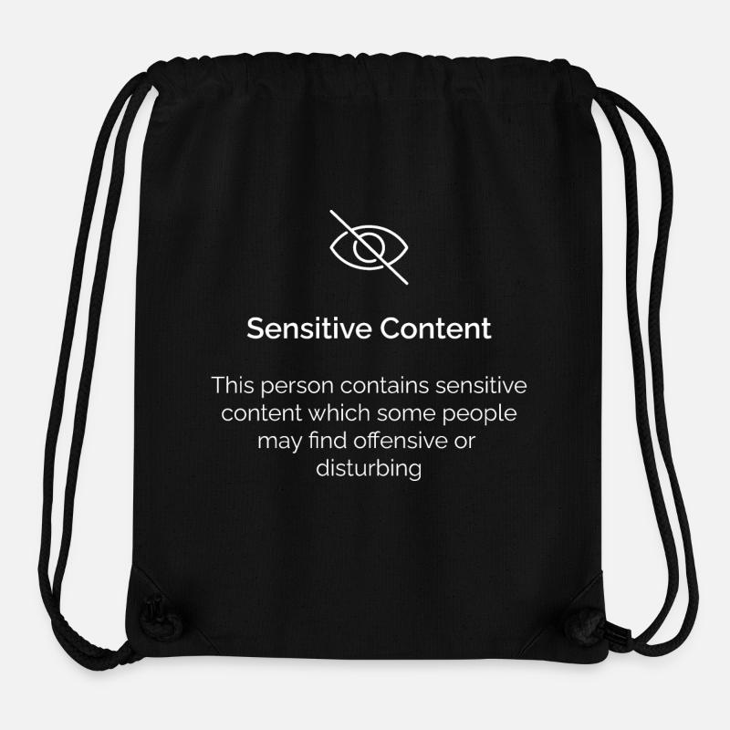 Sensitive Content - Stanley/Stella Recycled Gym Bag - black