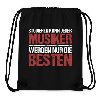 Anyone can study; Musicians are the best - Stanley/Stella Recycled Gym Bag - black - Front