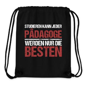 Anyone can study; Educators are the best - Stanley/Stella Recycled Gym Bag - black - Front