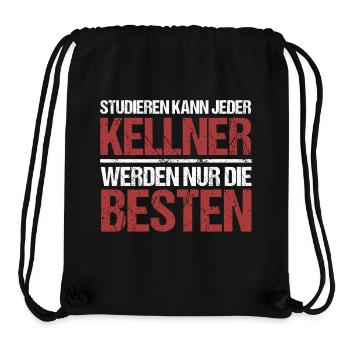 Studieren kann jeder; Kellner sind die Besten - Stanley/Stella recycelter Gym Bag - Schwarz - Vorne