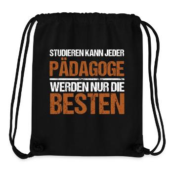 Tout le monde peut étudier - Édition Pädagoge - Sac à cordon recyclé Stanley/Stella - noir - Devant