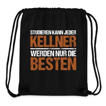 Tout le monde peut étudier - Édition Kellner - Sac à cordon recyclé Stanley/Stella - noir - Devant