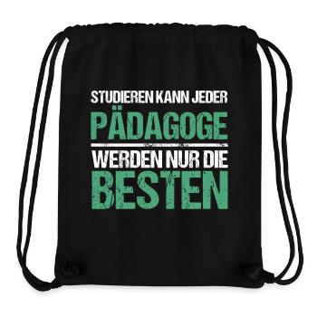 Tout le monde peut étudier - Édition Pädagoge - Sac à cordon recyclé Stanley/Stella - noir - Devant
