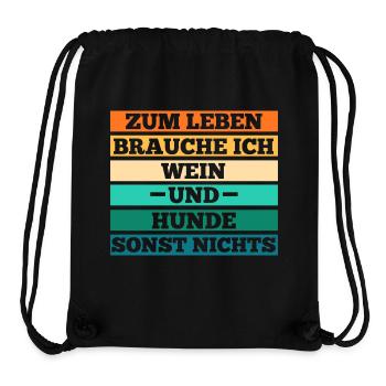 Dog Wine Dog Owner Dog Owner Dog Motif Hun - Stanley/Stella Recycled Gym Bag - black - Front