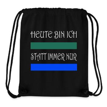 St. Patrick´s Day - Grün statt immer nur blau - Stanley/Stella recycelter Gym Bag - Schwarz - Vorne