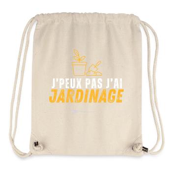 I can't gardening - Stanley/Stella Recycled Gym Bag - natural - Front