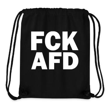 Fck afd - Stanley/Stella recycelter Gym Bag - Schwarz - Vorne