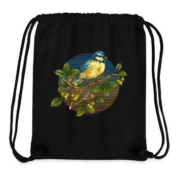 Bunter Vogel - Stanley/Stella recycelter Gym Bag - Schwarz - Vorne