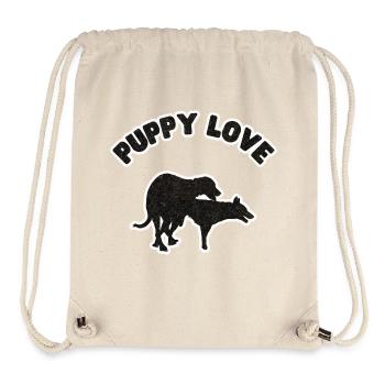Puppy Love Black Grunge - Stanley/Stella Recycled Gym Bag - natural - Front