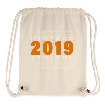 2019: Vintage - 5th Anniversary - Stanley/Stella Recycled Gym Bag - natural - Front