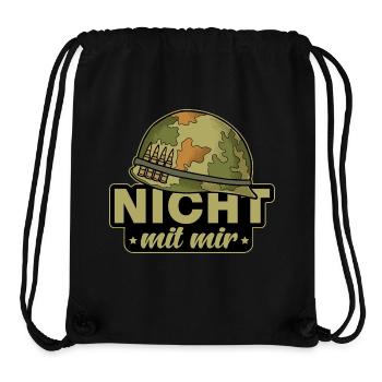 Frieden Anti-Krieg Spruch - Nicht mit mir - Stanley/Stella recycelter Gym Bag - Schwarz - Vorne