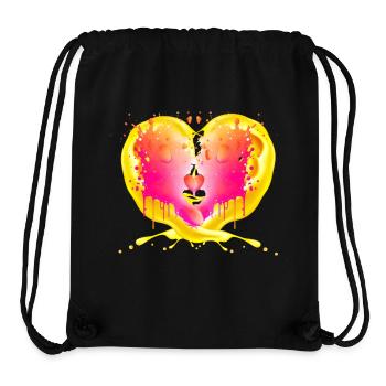 Heart behind flames - Stanley/Stella Recycled Gym Bag - black - Front