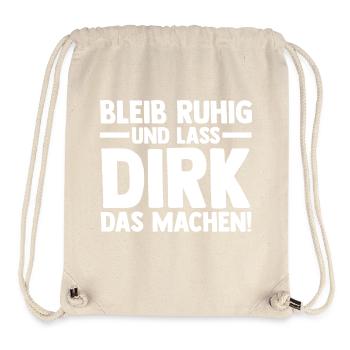 Prénom Dirk - Sac à cordon recyclé Stanley/Stella - blanc naturel - Devant