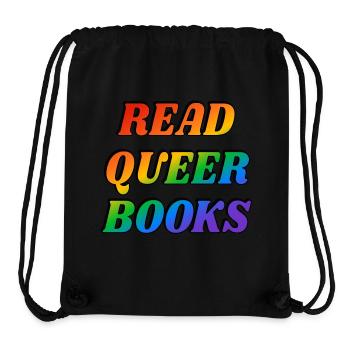 Lire des livres queer - Sac à cordon recyclé Stanley/Stella - noir - Devant